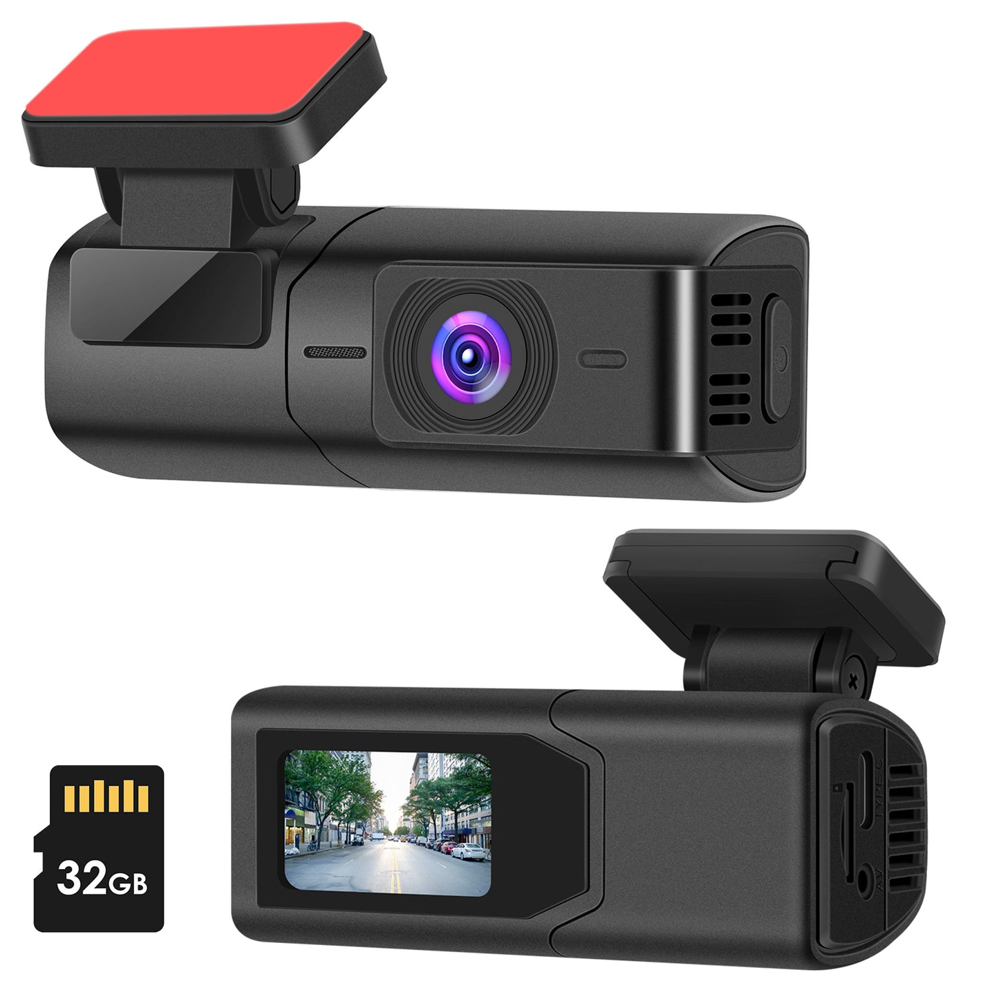 2K HD WiFi Front Dash Cam with Night Vision & Loop Recording
