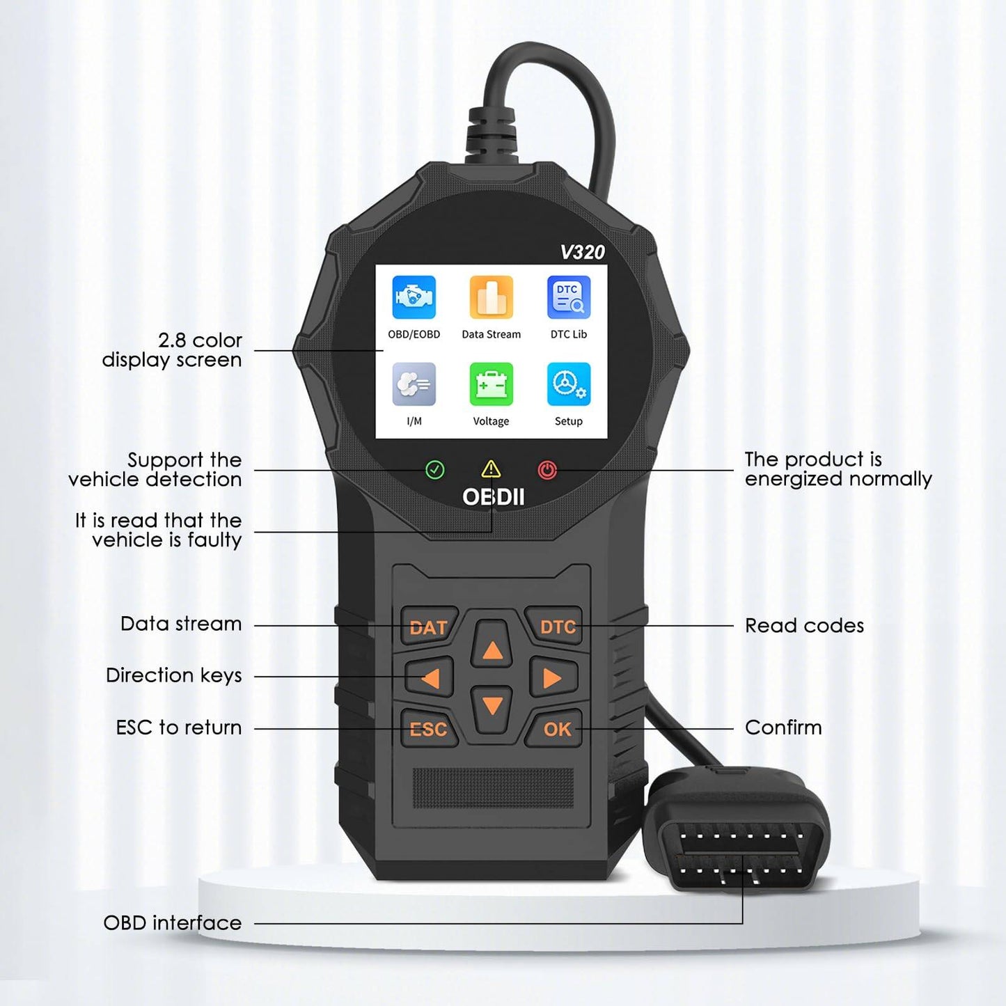 Automotive OBD2 Scanner OBD Code Reader Diagnostic Tool