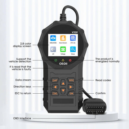 Automotive OBD2 Scanner OBD Code Reader Diagnostic Tool