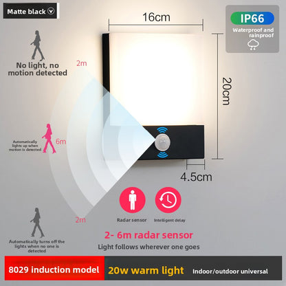 Outdoor Waterproof LED Wall Light with Motion Sensor