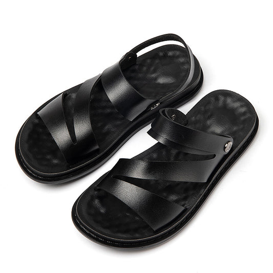 Buy Men's Leather Beach Sandals for Driving & Outdoor Comfort Wear