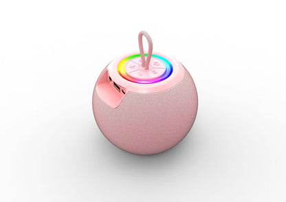 Portable Bluetooth Speaker with Fabric Design and RGB Light