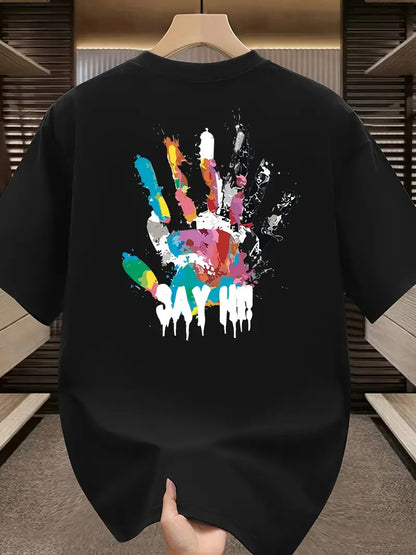 Buy Color-Block 3D Printed Summer Men’s Fashion T-Shirt