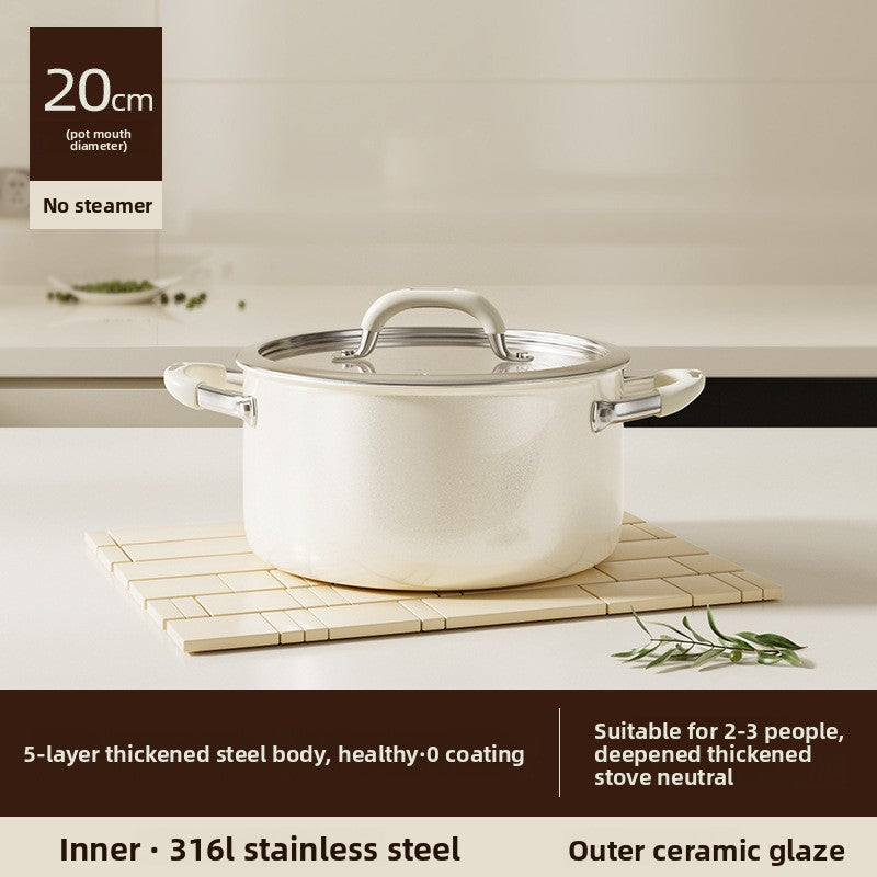 Stainless Steel Soup Pot for Daily Cooking and Kitchen Use