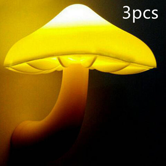 Buy LED Night Light Mushroom Lamp – Wall Socket Warm White Light