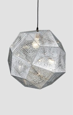 Modern Grid Pendant Light Polyhedral Ball Decorative Lamp