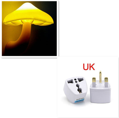 Buy LED Night Light Mushroom Lamp – Wall Socket Warm White Light