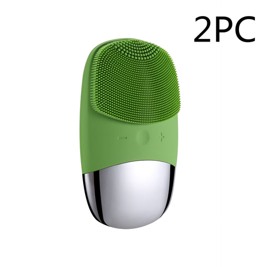 Electric Facial Cleansing Brush Silicone Skin Massager Tool