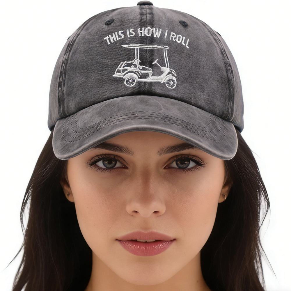 Buy 2pcs This Is How I Roll Golf Cart Hat – Adjustable Cotton Cap