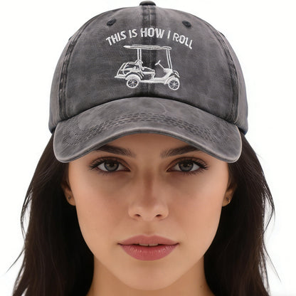 Buy 2pcs This Is How I Roll Golf Cart Hat – Adjustable Cotton Cap