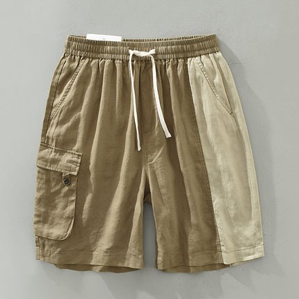 Men’s Loose Linen Pants – Trendy Color Matching for Comfort