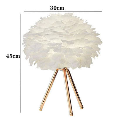 Feather bedside lamp
