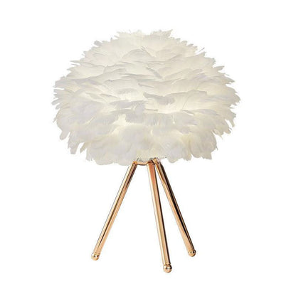 Feather bedside lamp