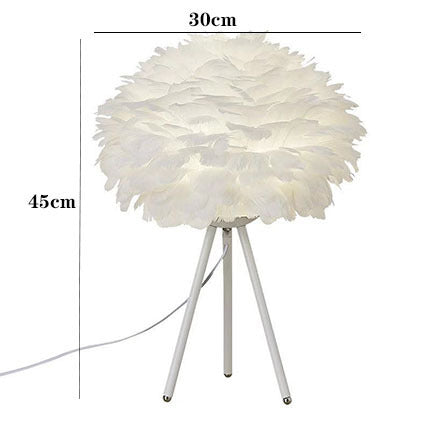 Feather bedside lamp