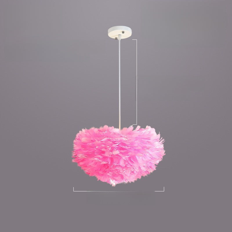 Feather chandelier light