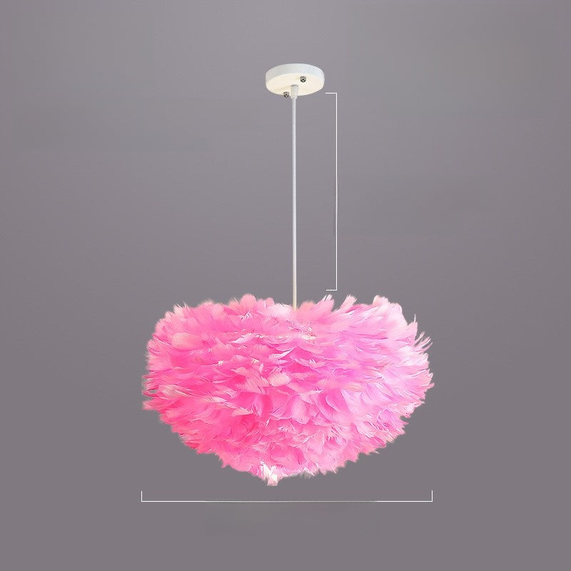 Feather chandelier light