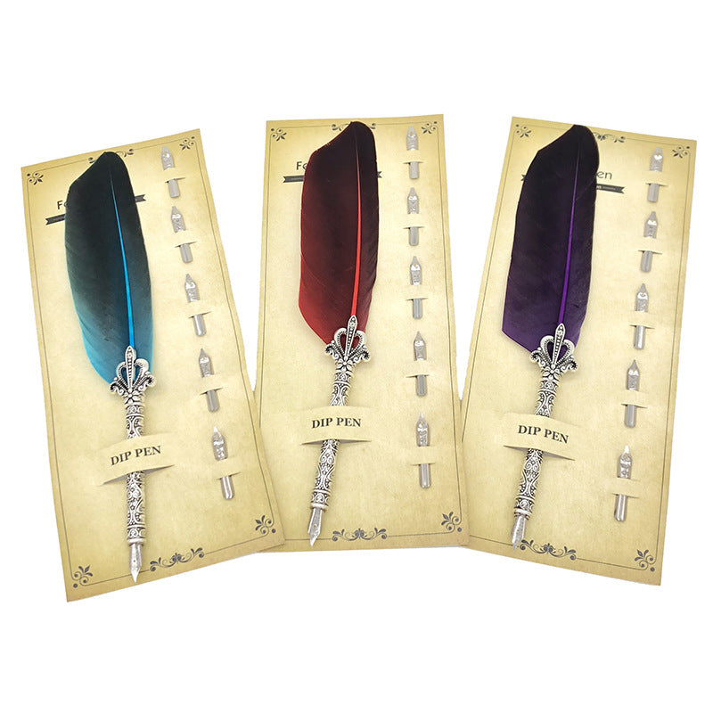 feather dip pen