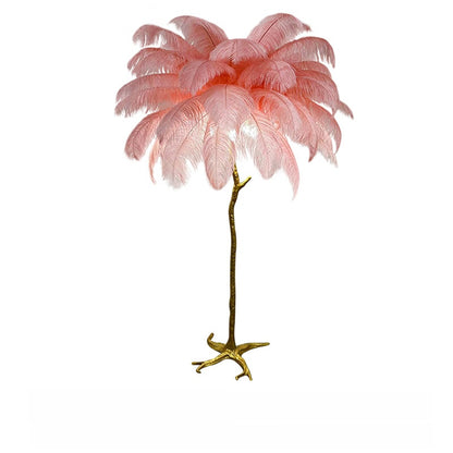Feather floor lamp