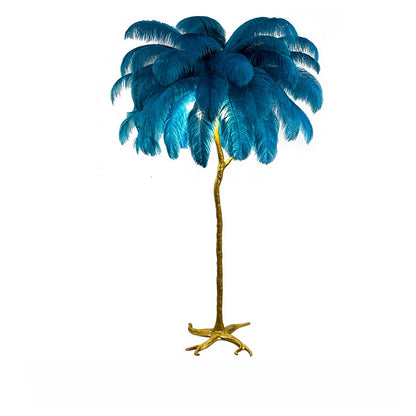 Feather floor lamp