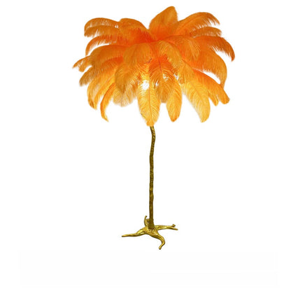 Feather floor lamp