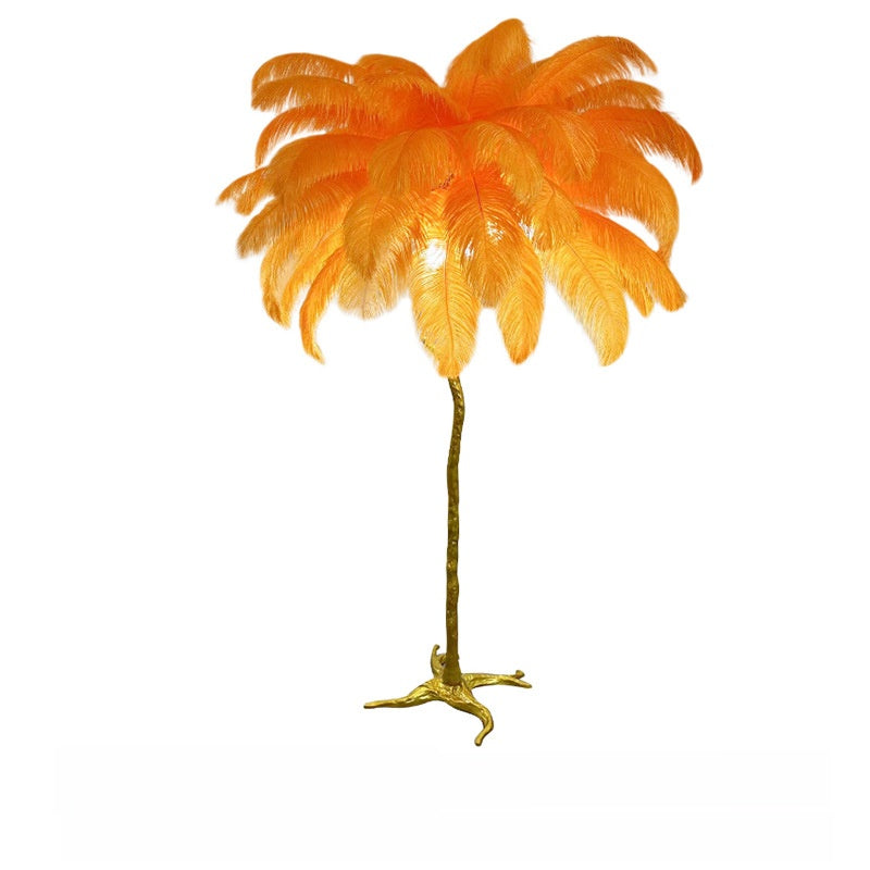 Feather floor lamp