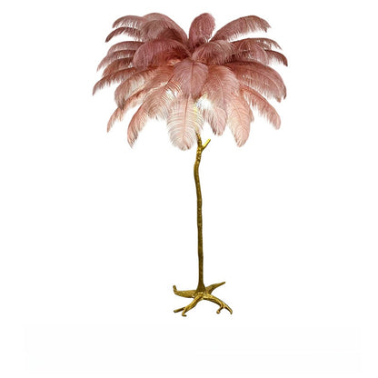 Feather floor lamp