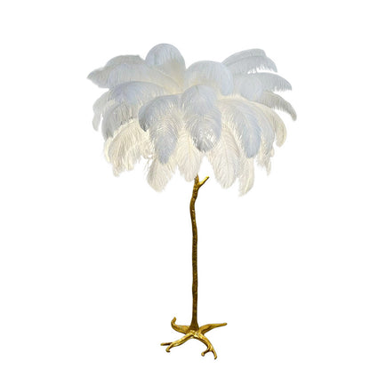 Feather floor lamp