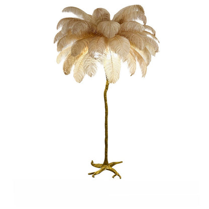 Feather floor lamp
