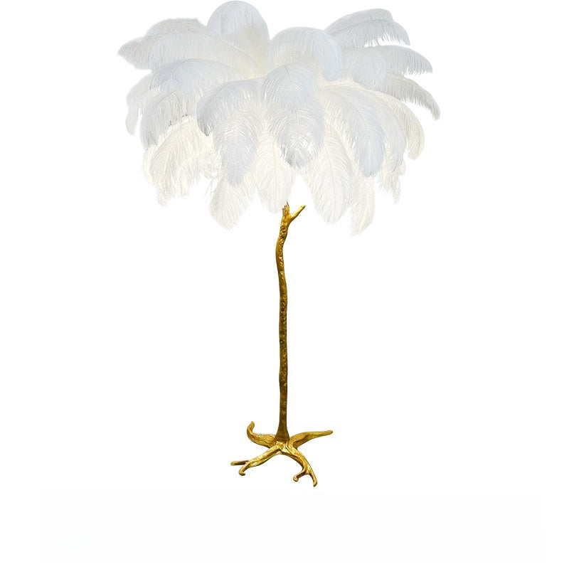 Feather floor lamp