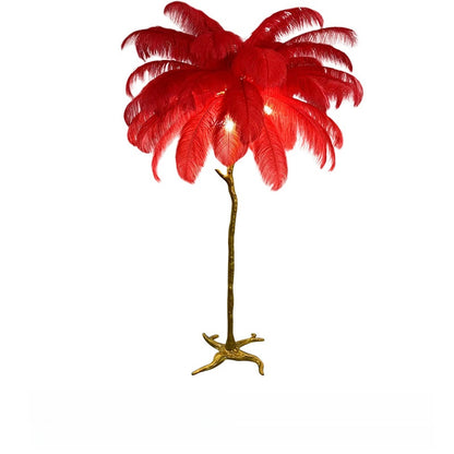 Feather floor lamp