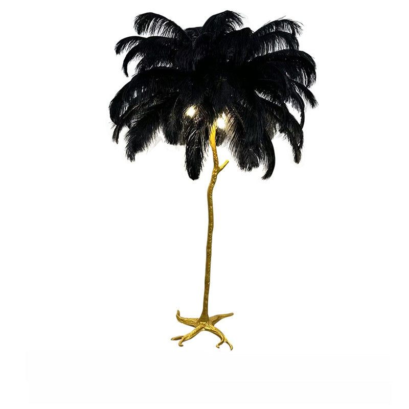 Feather floor lamp