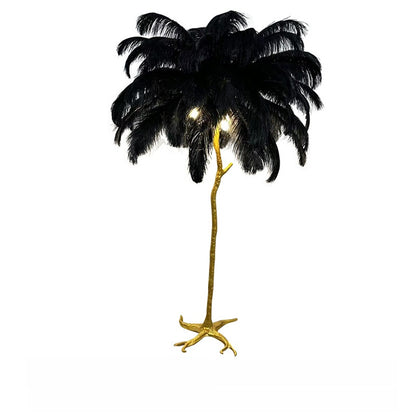 Feather floor lamp