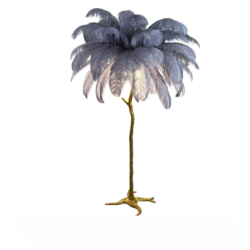 Feather floor lamp