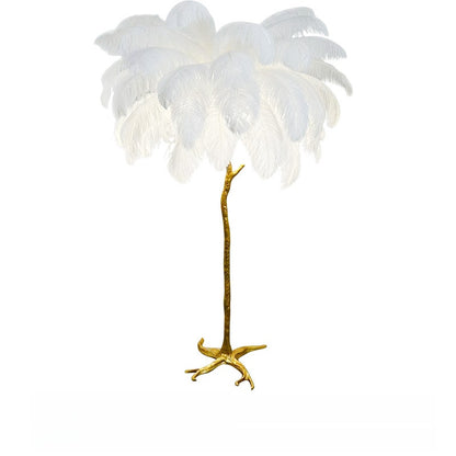 Feather floor lamp