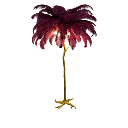 Feather floor lamp