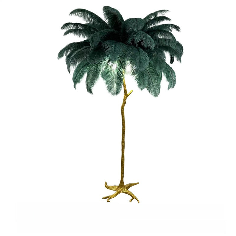 Feather floor lamp