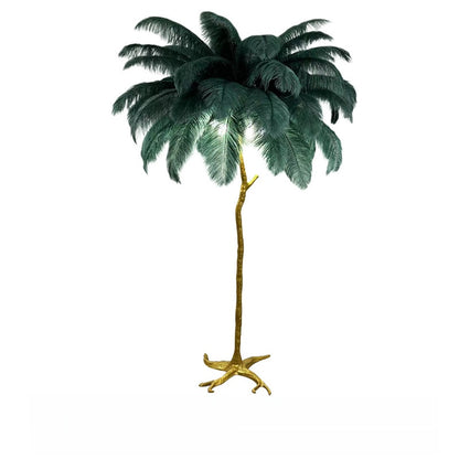 Feather floor lamp