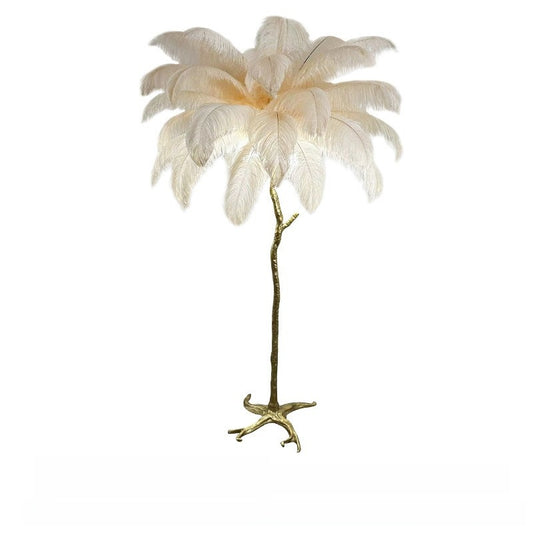 Feather floor lamp