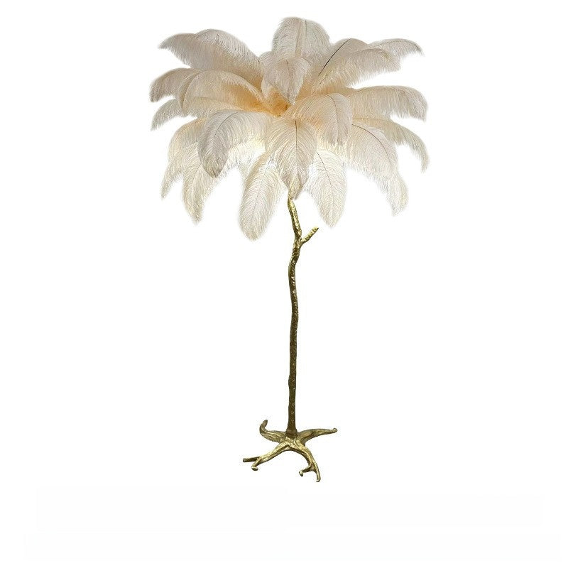 Feather floor lamp