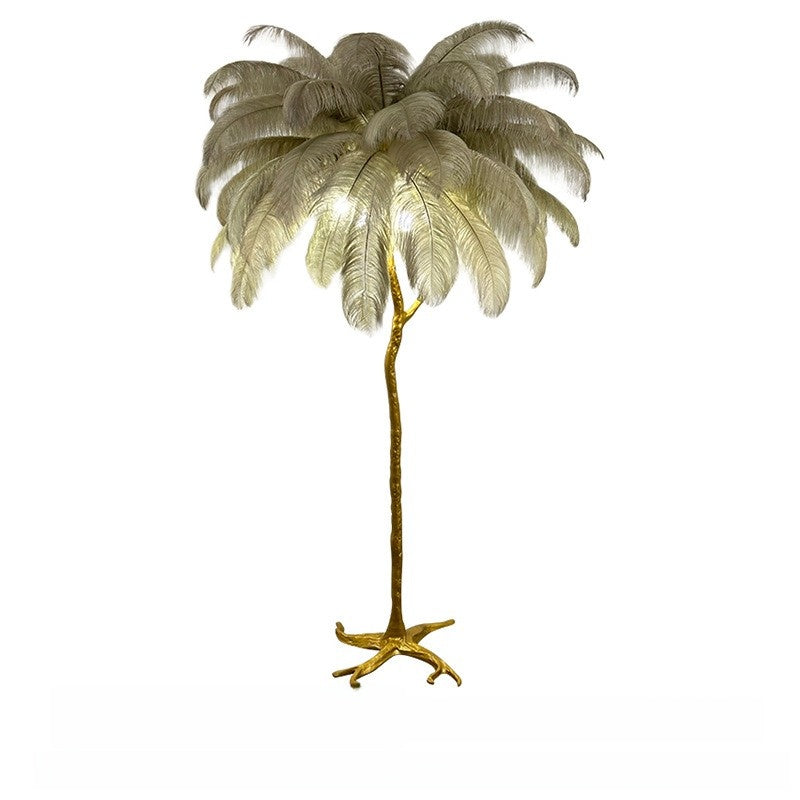 Feather floor lamp