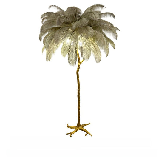 Feather floor lamp
