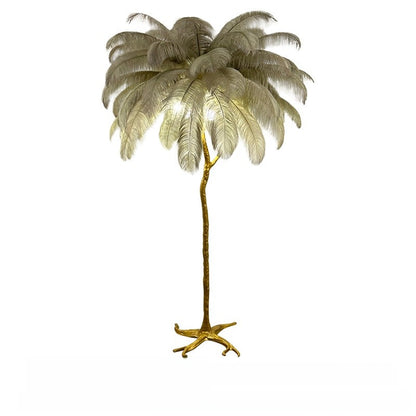 Feather floor lamp