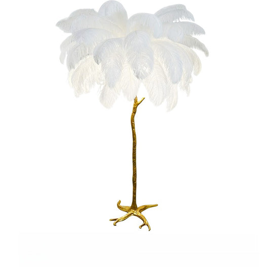 Feather floor lamp