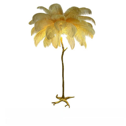 Feather floor lamp