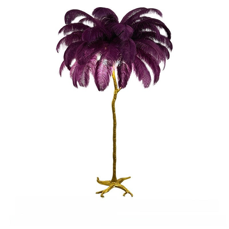 Feather floor lamp