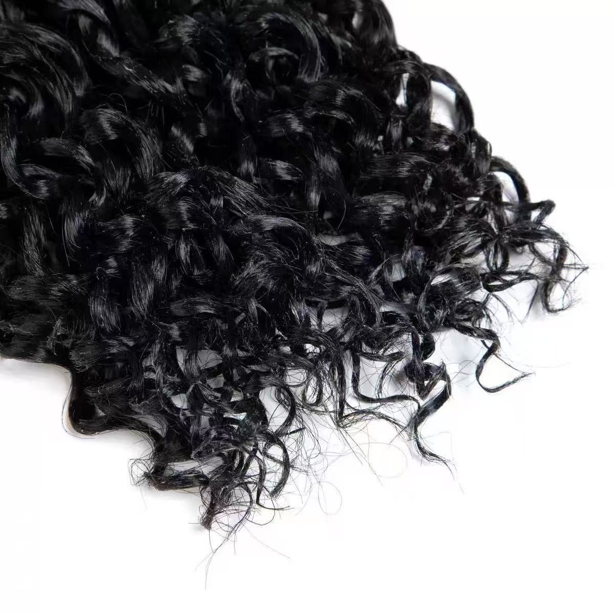 Feather Protein Silk Hair Extensions Invisible Wear Curly Wig