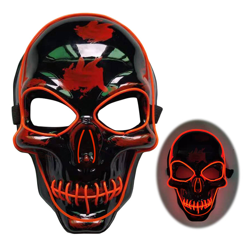 Buy Halloween Skeleton Mask LED Glow Scary Costume Party Wear