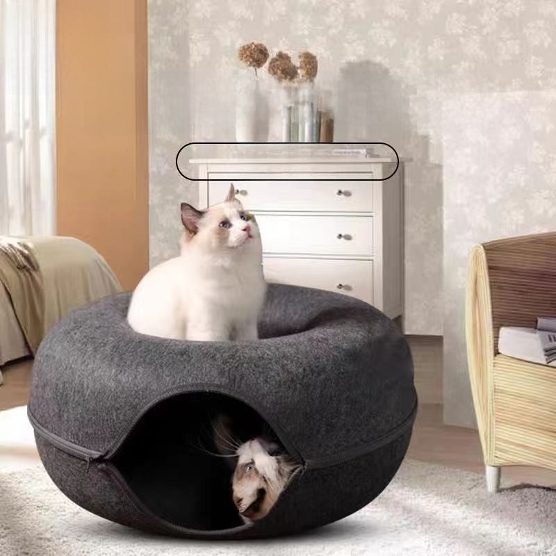 Felt cat bed