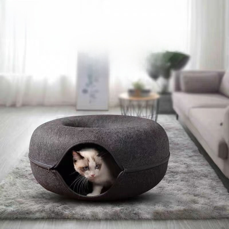 Felt cat bed