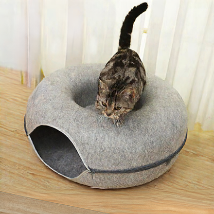 Felt Donut Cat Bed